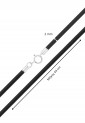 Κορδόνι Λαιμού Καουτσούκ 2mm 43cm Με Ασήμι 925 Κούμπωμα RCK250-2