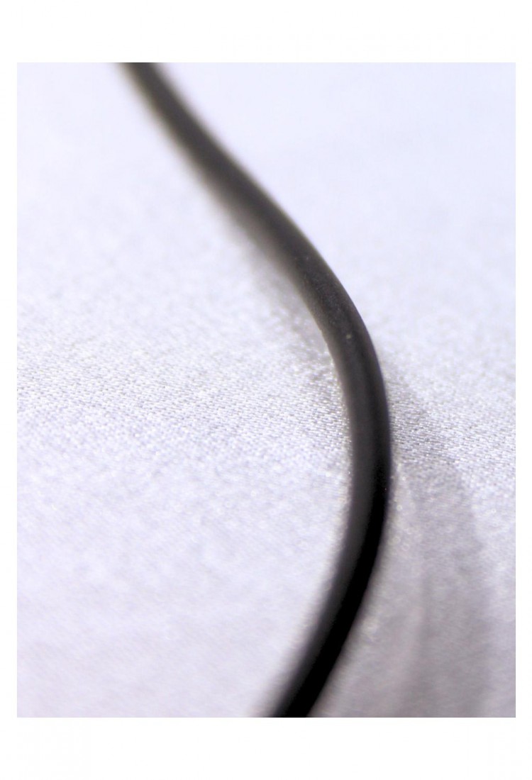 Κορδόνι Λαιμού Καουτσούκ 2 mm 56cm Με Ασήμι 925 Κούμπωμα 527388-3