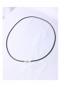 Κορδόνι Λαιμού Καουτσούκ 2 mm 56cm Με Ασήμι 925 Κούμπωμα 527388-3