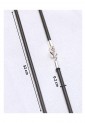 Κορδόνι Λαιμού Καουτσούκ 2 mm 52 cm Με Ασήμι 925 Κούμπωμα 527388-2
