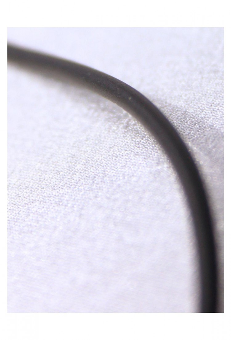 Κορδόνι Λαιμού Καουτσούκ 2.5mm 41cm Με Ασήμι 925 Κούμπωμα 527388-1