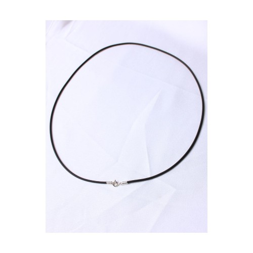 Rubber Necklace Cord 2.5mm 41cm with 925 Silver Clasp 527388-1