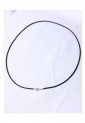 Κορδόνι Λαιμού Καουτσούκ 2.5mm 41cm Με Ασήμι 925 Κούμπωμα 527388-1