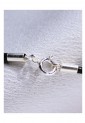 Κορδόνι Λαιμού Καουτσούκ 2.5mm 41cm Με Ασήμι 925 Κούμπωμα 527388-1
