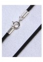 Κορδόνι Λαιμού Καουτσούκ 2.5mm 41cm Με Ασήμι 925 Κούμπωμα 527388-1