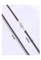 Κορδόνι Λαιμού Καουτσούκ 2.5mm 41cm Με Ασήμι 925 Κούμπωμα 527388-1