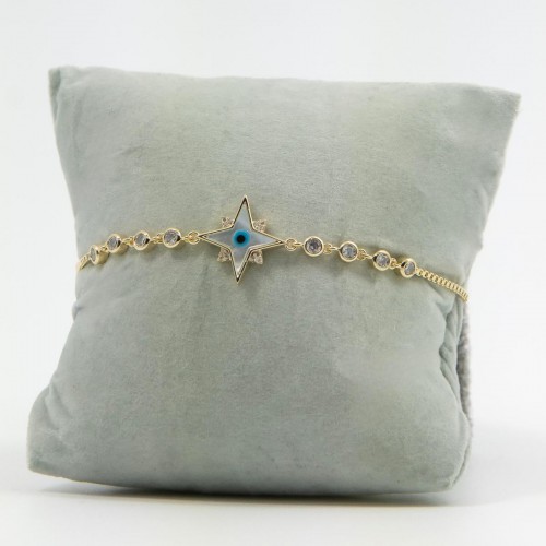 Women's Adjustable Bracelet With Star And Mother of Pearl 527279-2