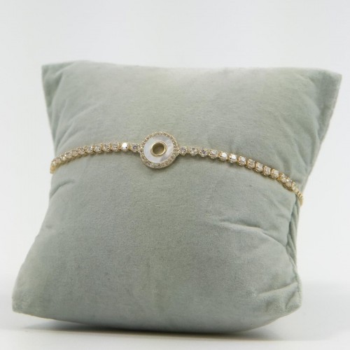 Women's Gold Adjustable Bracelet with Mother of Pearl 527285-2