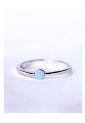 Women's Opal Ring Silver 925 Minimal Design 527382