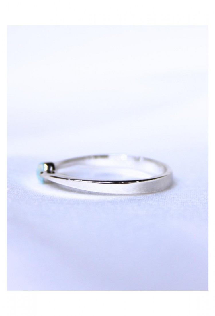 Women's Opal Ring Silver 925 Minimal Design 527382