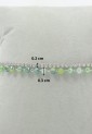 Women's Double Bracelet Silver With Green Beads And Shiny Stones 527295-2