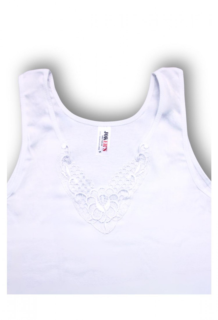Women’s Cotton Undershirt Lace Detail 527416