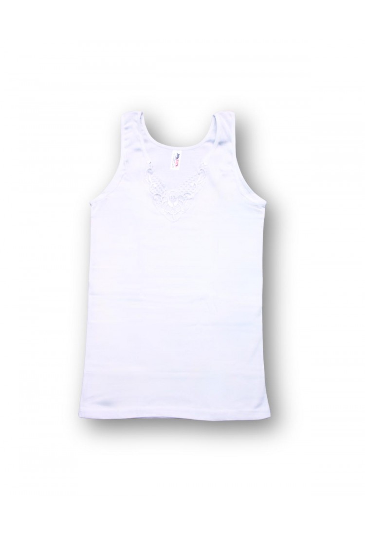 Women’s Cotton Undershirt Lace Detail 527416