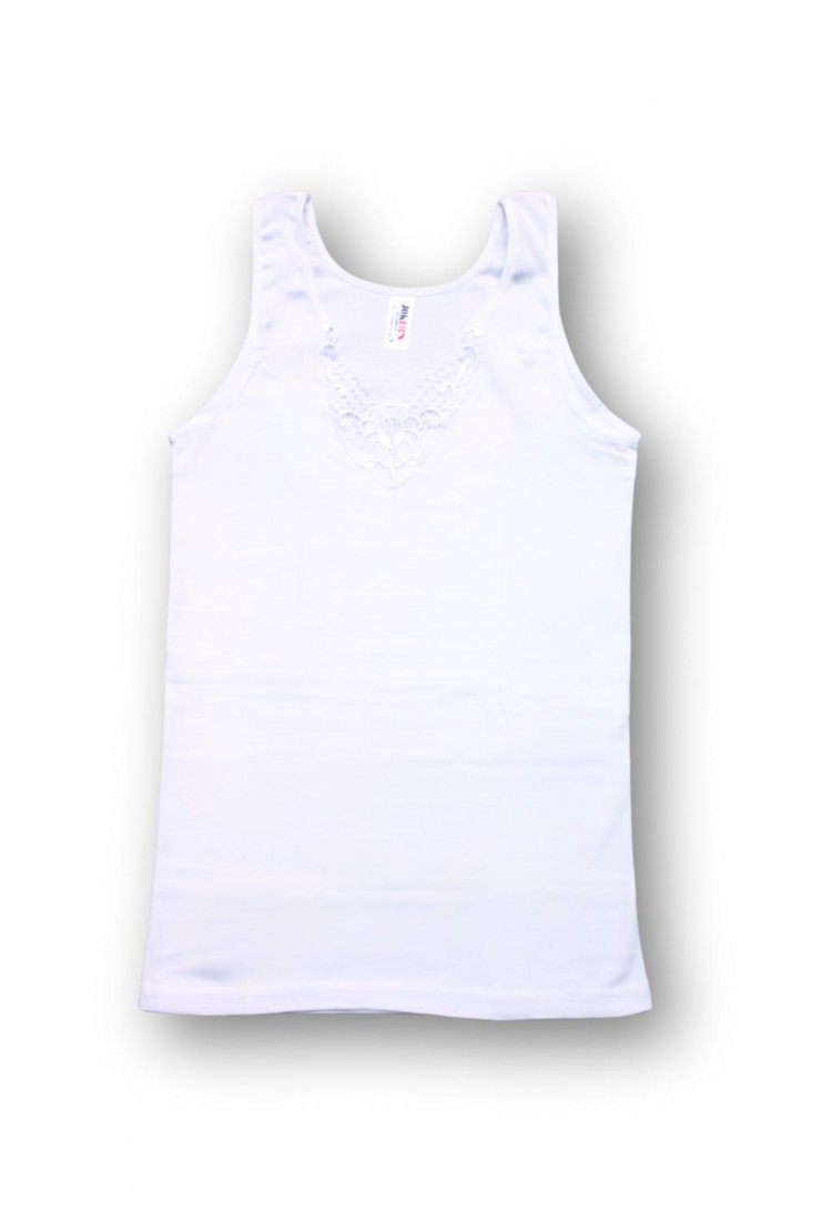 Women’s Cotton Undershirt Lace Detail 527416