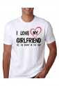 Ανδρική Κοντομάνική Μπλούζα Με Τύπωμα I Love My Girlfriend. Yes, She MT1110-1