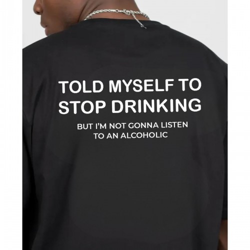 Ανδρική Κοντομάνική Μπλούζα Με Τύπωμα Told Myself To Stop Drinking MT1111