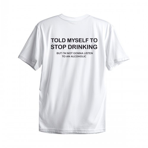 Ανδρική Κοντομάνική Μπλούζα Με Τύπωμα Told Myself To Stop Drinking MT1111-1