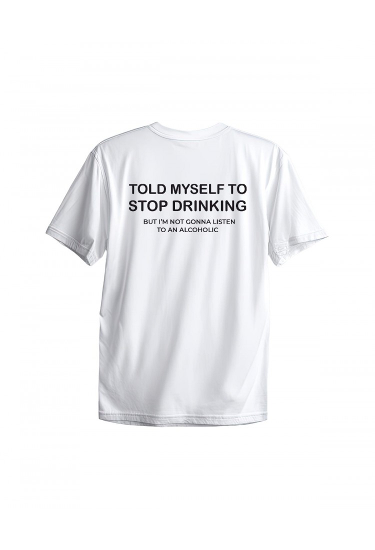 Ανδρική Κοντομάνική Μπλούζα Με Τύπωμα Told Myself To Stop Drinking MT1111-1