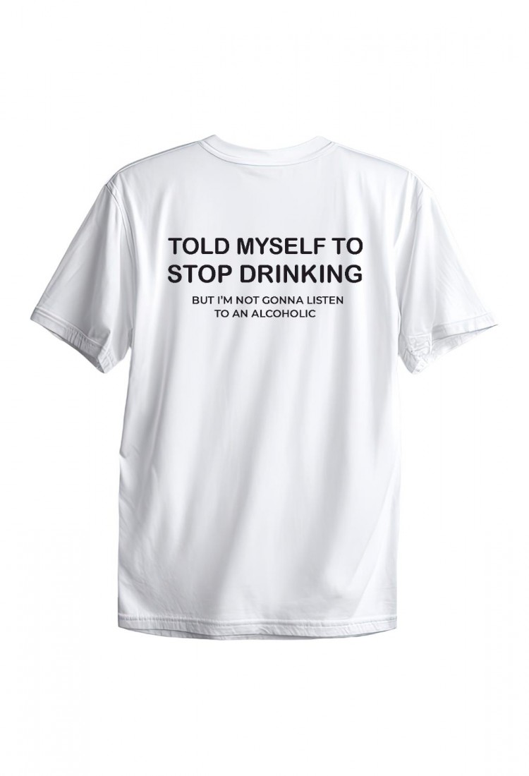 Ανδρική Κοντομάνική Μπλούζα Με Τύπωμα Told Myself To Stop Drinking MT1111-1