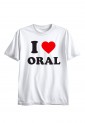 Ανδρική Κοντομάνική Μπλούζα Με Τύπωμα I Love Oral MT1112-1