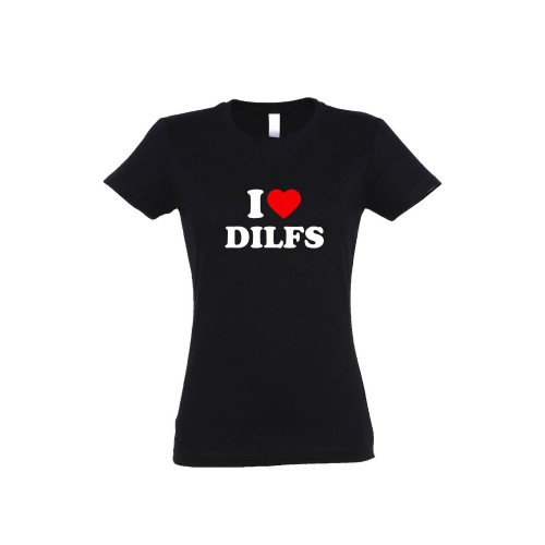 Γυναικεία Κοντομάνικη Μπούζα Με Τύπωμα I Love DILFS MT1113