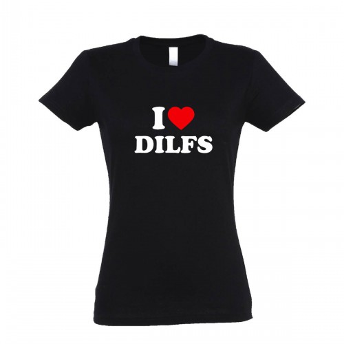 Γυναικεία Κοντομάνικη Μπούζα Με Τύπωμα I Love DILFS MT1113