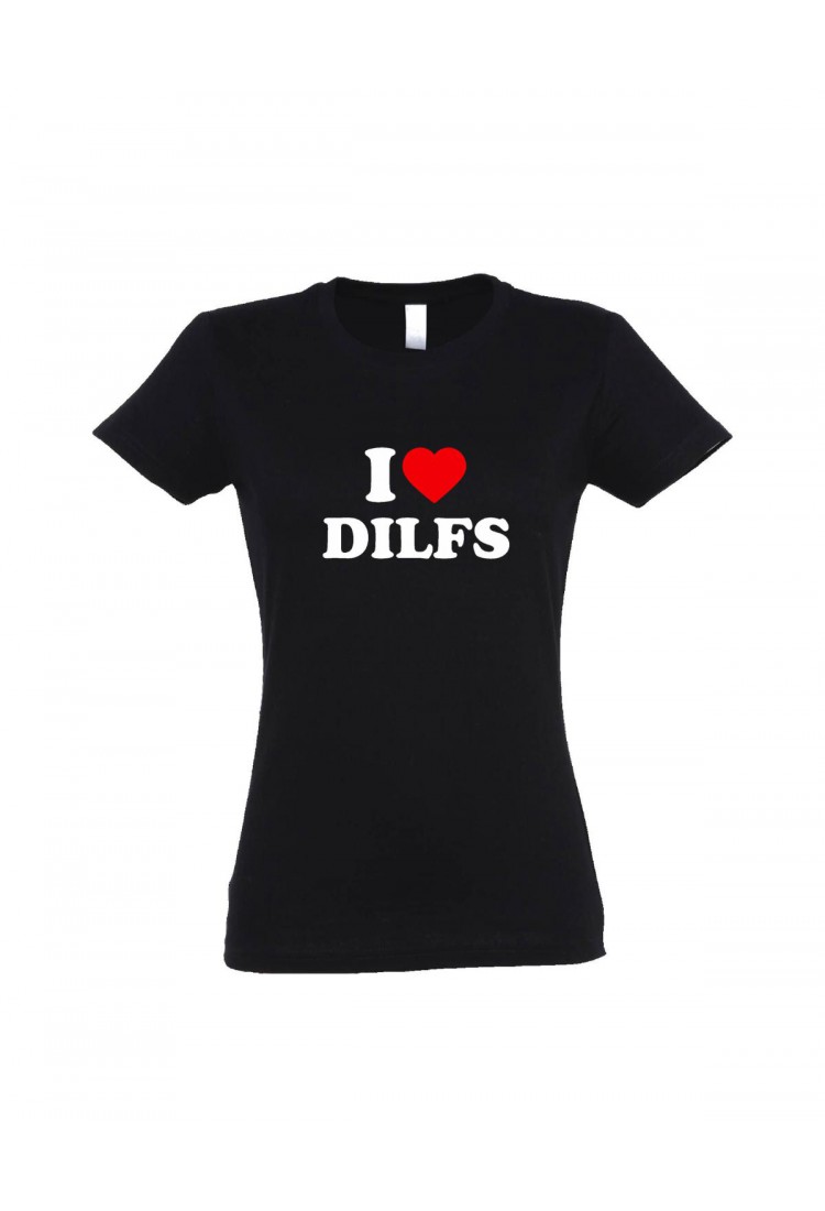 Γυναικεία Κοντομάνικη Μπούζα Με Τύπωμα I Love DILFS MT1113