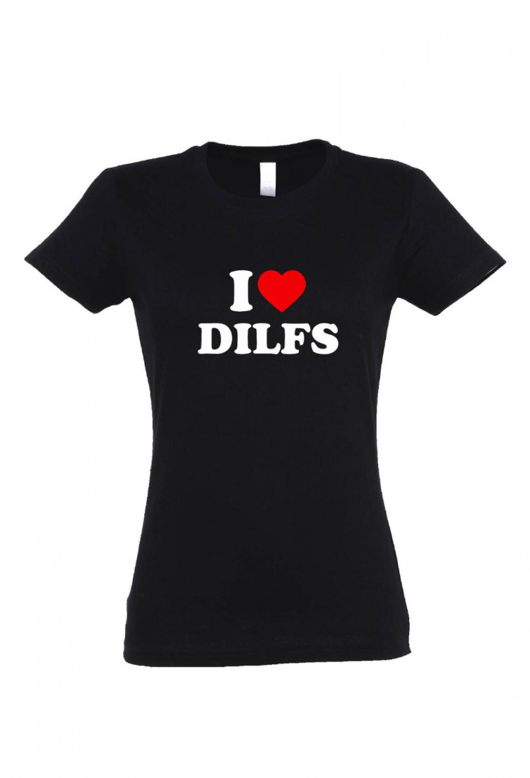 Γυναικεία Κοντομάνικη Μπούζα Με Τύπωμα I Love DILFS MT1113