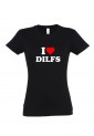 Γυναικεία Κοντομάνικη Μπούζα Με Τύπωμα I Love DILFS MT1113