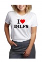 Γυναικεία Κοντομάνικη Μπούζα Με Τύπωμα I Love DILFS MT1113-1