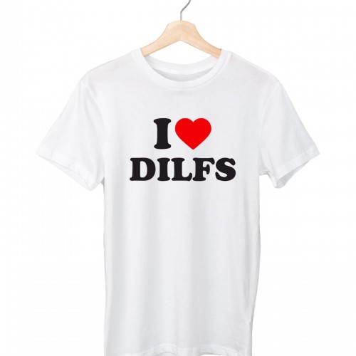 Γυναικεία Κοντομάνικη Μπούζα Με Τύπωμα I Love DILFS MT1113-1