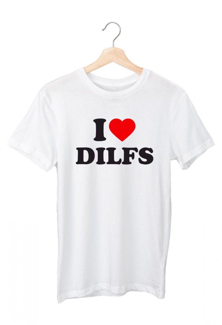 Γυναικεία Κοντομάνικη Μπούζα Με Τύπωμα I Love DILFS MT1113-1
