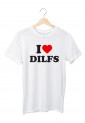 Γυναικεία Κοντομάνικη Μπούζα Με Τύπωμα I Love DILFS MT1113-1