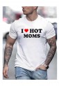 Ανδρική Κοντομάνική Μπλούζα Με Τύπωμα I Love Hot Moms MT1114-1