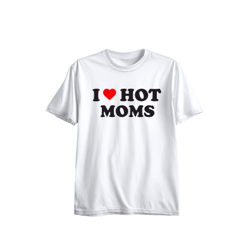 Ανδρική Μπλούζα Κοντομάνική Με Τύπωμα I Love Hot Moms MT1114-1
