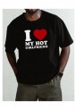 Ανδρική Κοντομάνική Μπλούζα Με Τύπωμα I Love My Hot Girlfriend MT1115