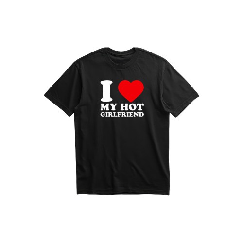 Ανδρική Κοντομάνική Μπλούζα Με Τύπωμα I Love My Hot Girlfriend MT1115