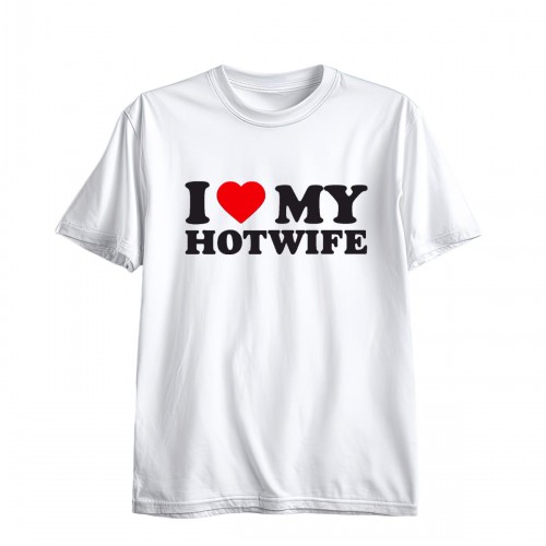 Ανδρική Κοντομάνική Μπλούζα Με Τύπωμα I Love My Hot Wife MT1116-1