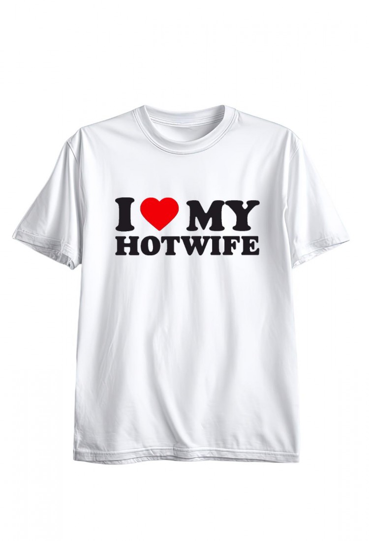 Ανδρική Κοντομάνική Μπλούζα Με Τύπωμα I Love My Hot Wife MT1116-1