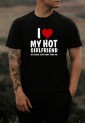 Ανδρική Κοντομάνική Μπλούζα Με Τύπωμα I Love My Hot Girlfriend. So Please MT1118