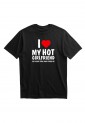 Ανδρική Κοντομάνική Μπλούζα Με Τύπωμα I Love My Hot Girlfriend. So Please MT1118
