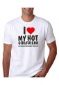 Ανδρική Κοντομάνική Μπλούζα Με Τύπωμα I Love My Hot Girlfriend. So Please  MT1118-1