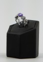 Women’s Brass Ring with Purple Evil Eye And Heart Links Adjustable 527307-1