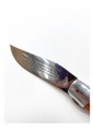 Traditional Cretan folding knife 21cm with olive wood handle and leather case