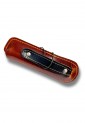 Traditional Cretan folding knife 21cm with olive wood handle and leather case
