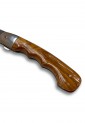 Traditional Cretan 21cm folding knife with olive wood handle and leather case