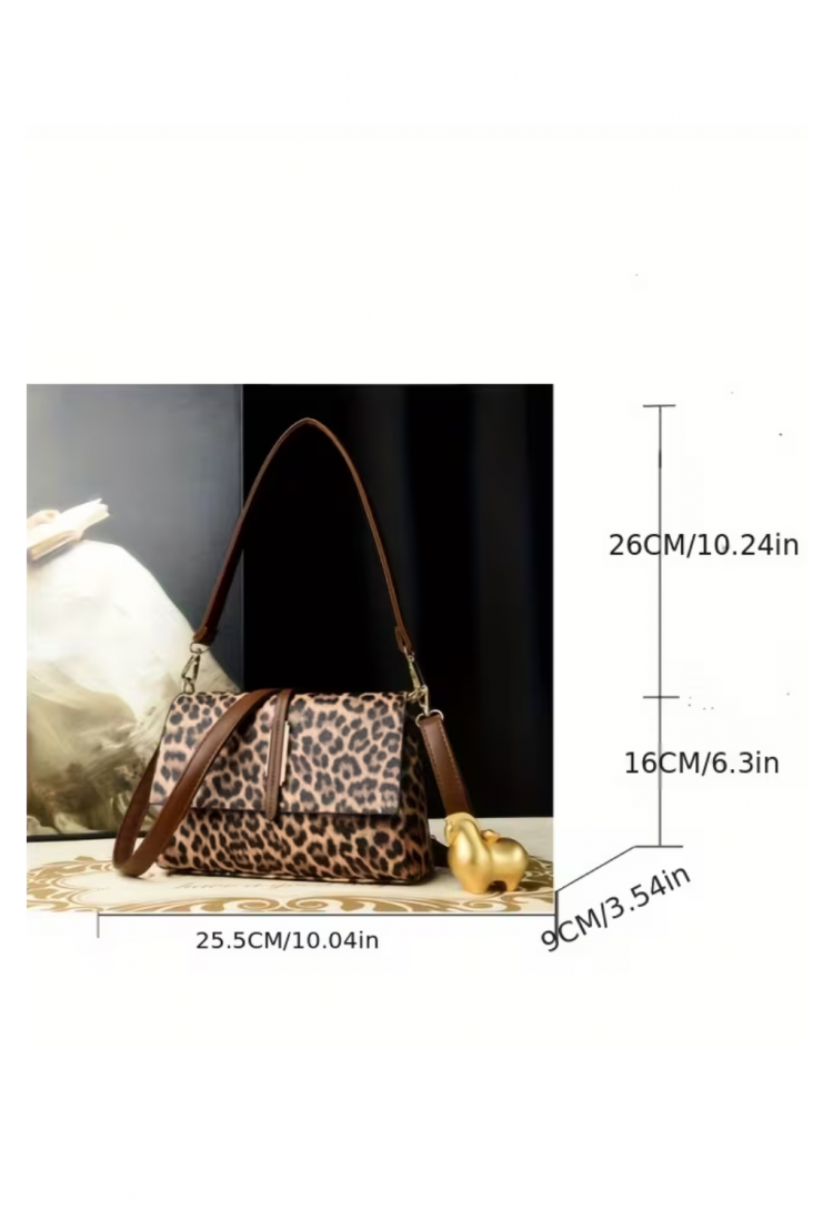Women's leopard print shoulder and crossbody bag 527603
