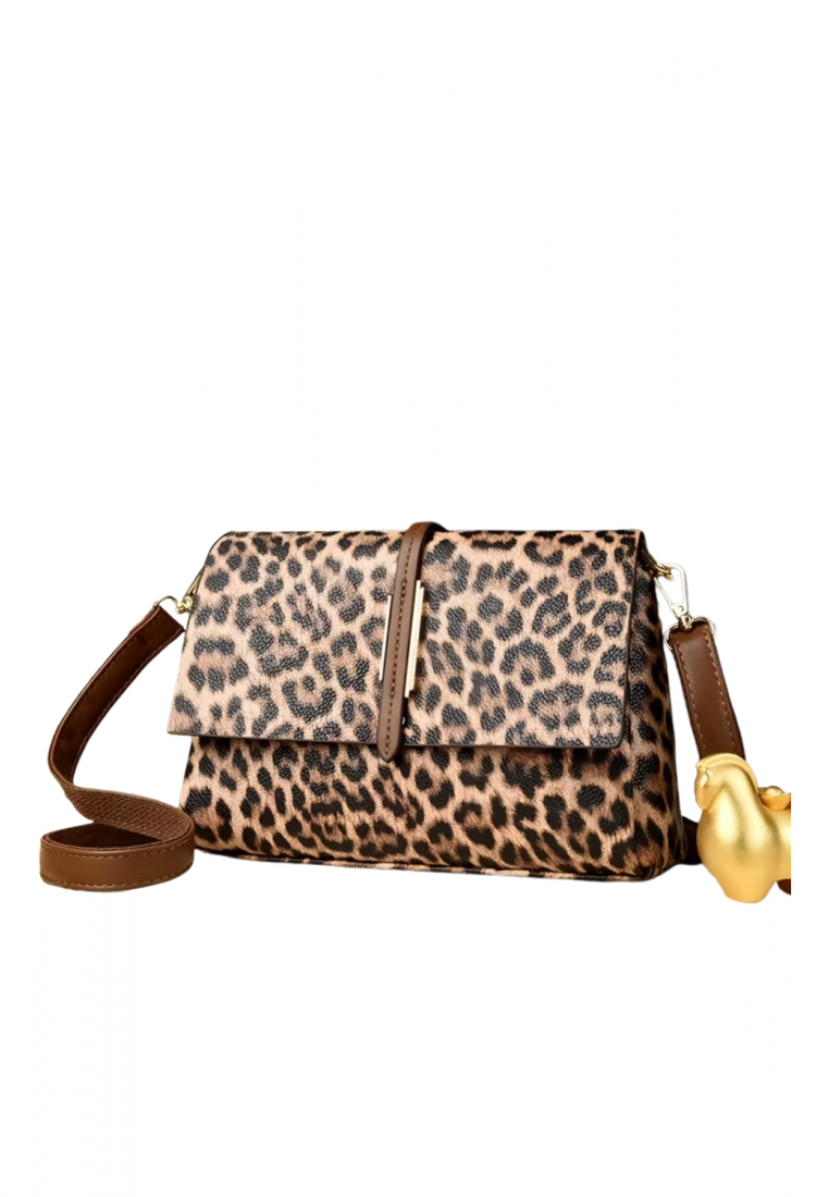 Women's Leopard Print Bag 527603 Women's leopard print shoulder and crossbody bag 527603