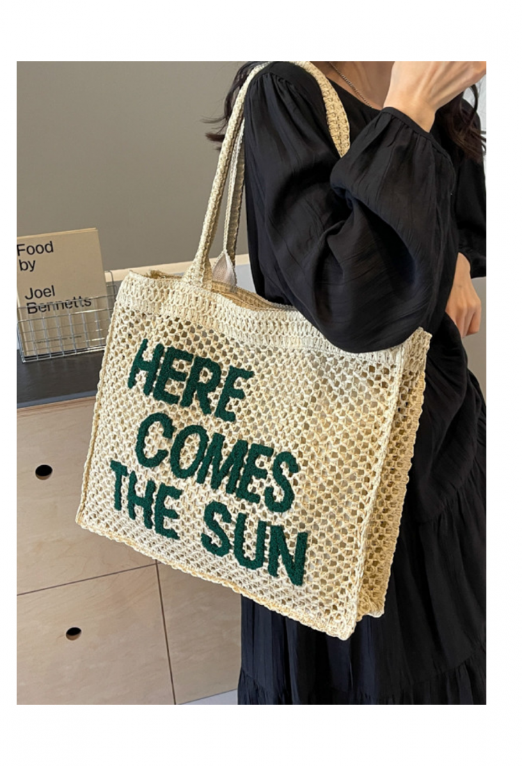 Women's woven tote bag Here Comes The Sun 527549