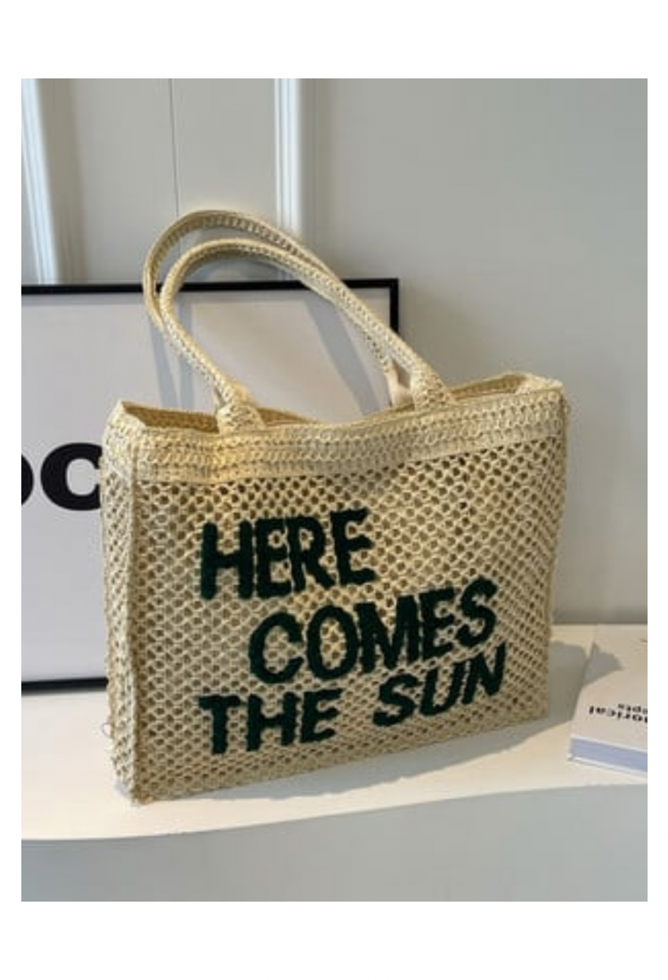 Women's woven tote bag Here Comes The Sun 527549